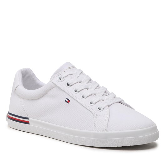 Tenisówki Tommy Hilfiger Essential Stripes Sneaker FW0FW06954 White YBS Tommy Hilfiger 38 eobuwie.pl