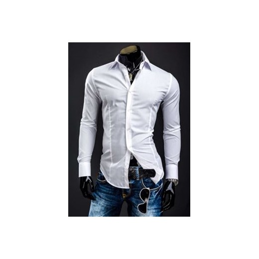 Koszula męska elegancka z długim rękawem biała Bolf 1703A 2XL okazja Denley