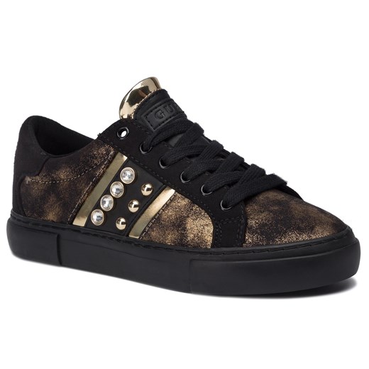 Sneakersy Guess Glitzy2 FL8GL2 LEL12 GOLD/BLACK Guess 40 eobuwie.pl