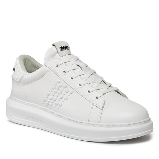 Sneakersy KARL LAGERFELD KL52574 White Lthr/Mono 01W Karl Lagerfeld 43 eobuwie.pl
