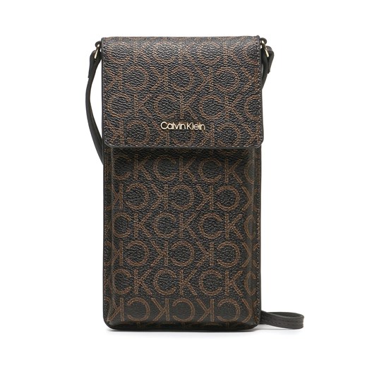 Etui na telefon Calvin Klein Ck Must Phone Pouch Xbody-Mono K60K611323 Brown Calvin Klein one size eobuwie.pl promocja