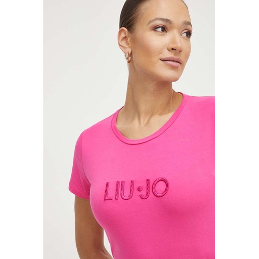 Liu Jo t-shirt damski kolor różowy Liu Jo M ANSWEAR.com