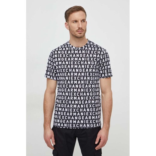 Armani Exchange t-shirt bawełniany męski kolor czarny wzorzysty 3DZTJW ZJH4Z ze sklepu ANSWEAR.com w kategorii T-shirty męskie - zdjęcie 166977614