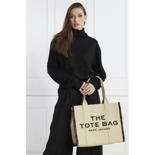 Shopper bag beżowa Marc Jacobs matowa młodzieżowa na ramię 