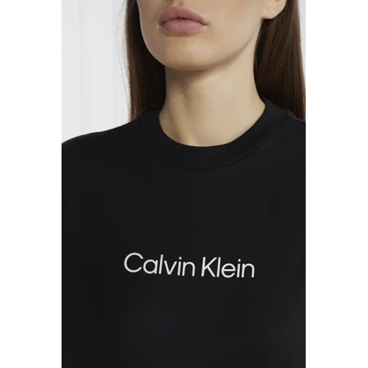 Bluzka damska Calvin Klein z napisem z krótkim rękawem 