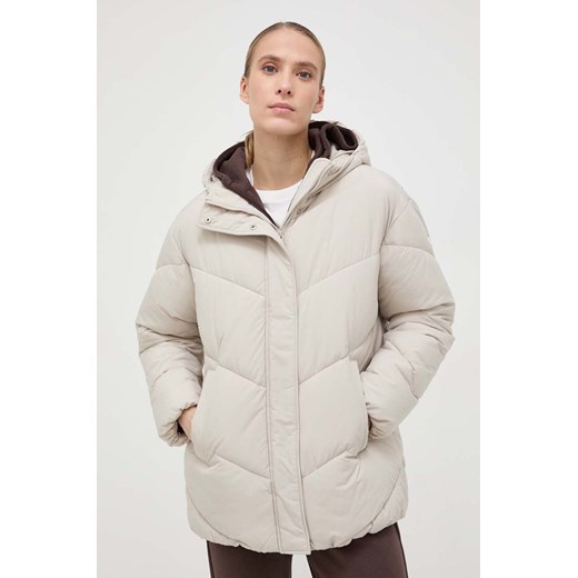 Champion kurtka damska kolor beżowy zimowa oversize ze sklepu ANSWEAR.com w kategorii Kurtki damskie - zdjęcie 166990824