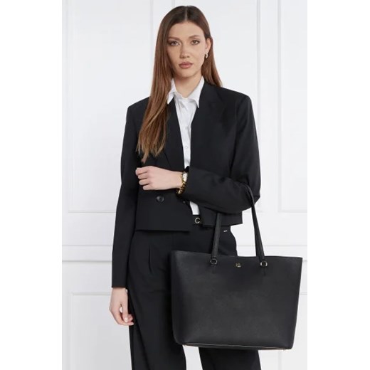 Shopper bag Ralph Lauren elegancka matowa na ramię 