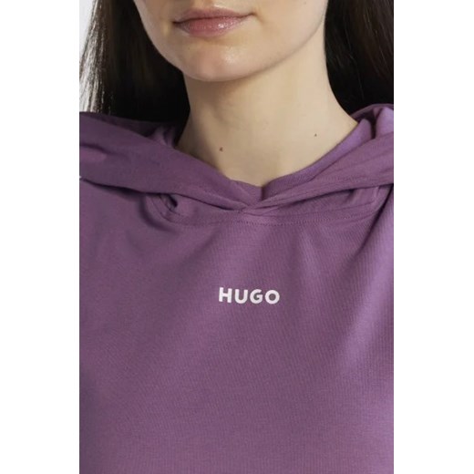 Bluza damska fioletowa Hugo Boss z bawełny 