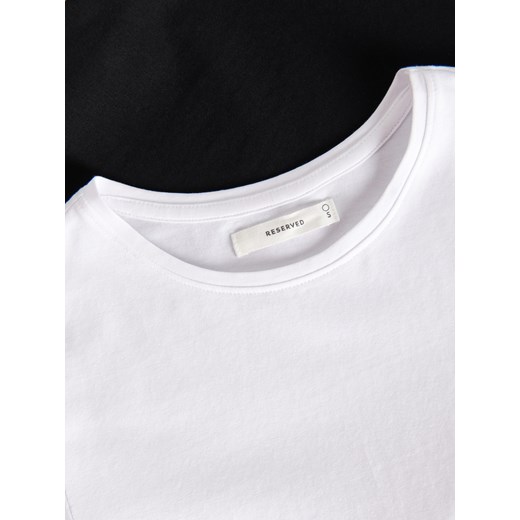 Reserved - Bawełniany t-shirt - biały Reserved M Reserved