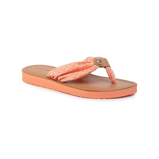 Tommy Hilfiger Japonki Th Monogram Flat Beach Sandal FW0FW04808 Pomarańczowy Tommy Hilfiger 37 okazja MODIVO