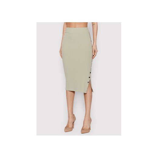 Guess Spódnica ołówkowa W2RD16 K8RT2 Zielony Slim Fit Guess L promocyjna cena MODIVO