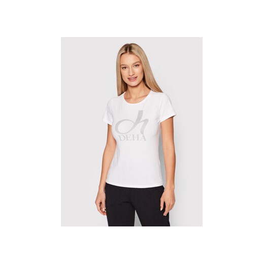 Deha T-Shirt Graphic A00141 Biały Slim Fit Deha S MODIVO