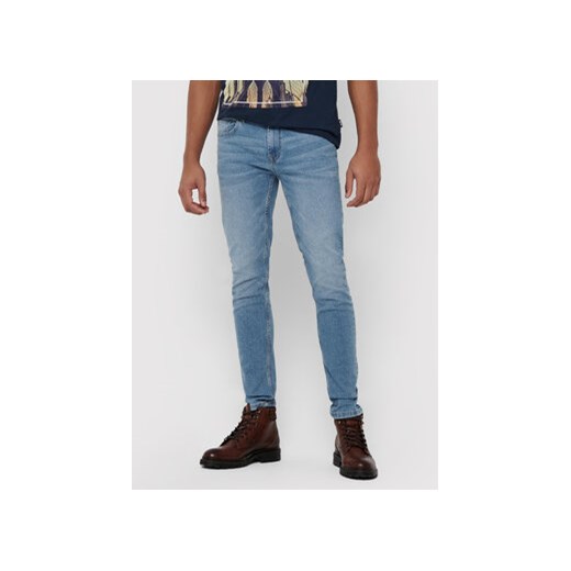 Only & Sons Jeansy Warp 22015149 Niebieski Skinny Fit Only & Sons 29_34 MODIVO