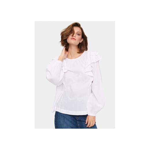 Saint Tropez Koszula 30512340 Biały Oversize Saint Tropez XL MODIVO