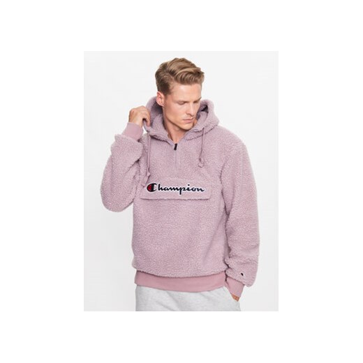 Champion Polar Hooded Half Zip 218092 PS162 Różowy Champion XL okazyjna cena MODIVO