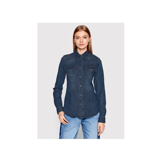 Sisley Koszula jeansowa 52TP5QF66 Niebieski Regular Fit Sisley XS MODIVO promocyjna cena