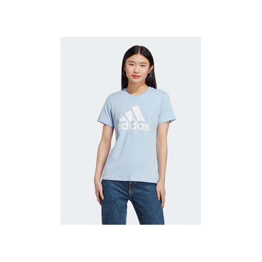 adidas T-Shirt Essentials Logo T-Shirt IC0637 Niebieski Regular Fit XS MODIVO