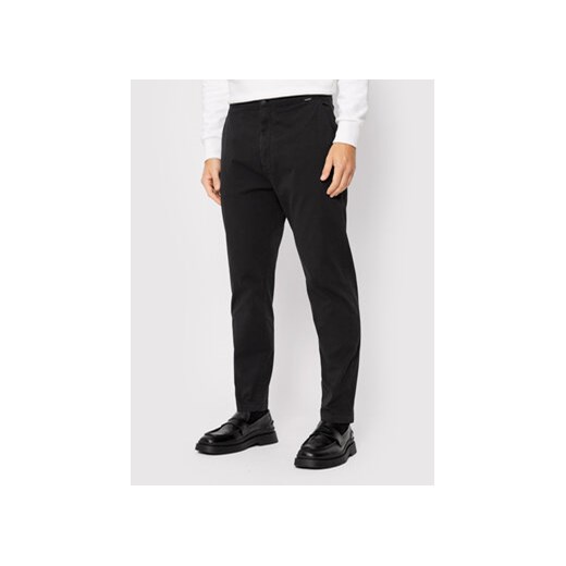 Calvin Klein Spodnie materiałowe Modern Twill K10K108153 Czarny Regular Fit Calvin Klein S wyprzedaż MODIVO