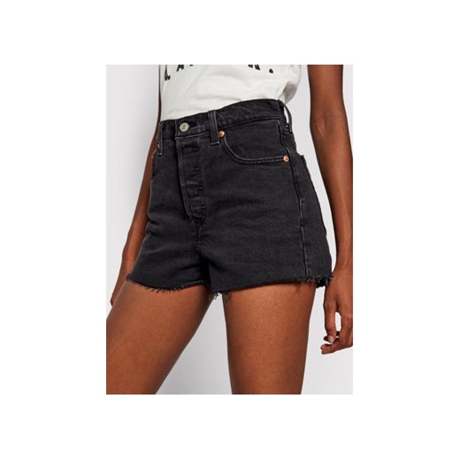 Levi's® Szorty jeansowe Ribcage 77879-0052 Czarny Slim Fit 24 MODIVO