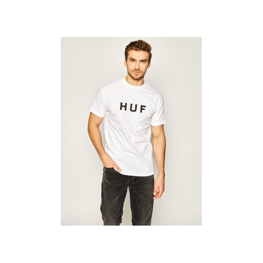 HUF T-Shirt Essentials Og Logo TS00508 Biały Regular Fit Huf M MODIVO