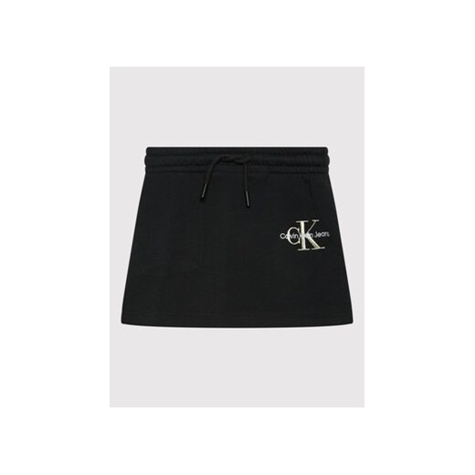 Calvin Klein Jeans Spódnica Monogram Off Placed IG0IG01313 Czarny Regular Fit 6Y MODIVO wyprzedaż