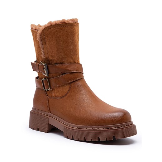 Foreverfolie Kozaki zimowe w kolorze jasnobrązowym Foreverfolie 41 wyprzedaż Limango Polska