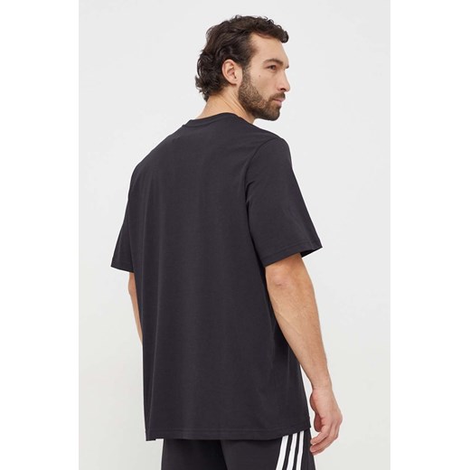 adidas t-shirt bawełniany męski kolor czarny z nadrukiem M ANSWEAR.com