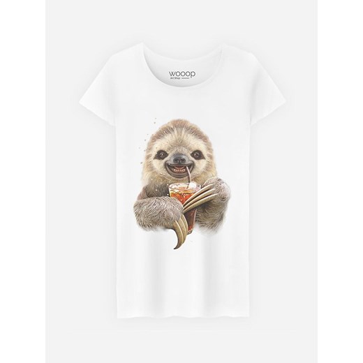 WOOOP Koszulka "Sloth And Drink" w kolorze białym Wooop S promocyjna cena Limango Polska