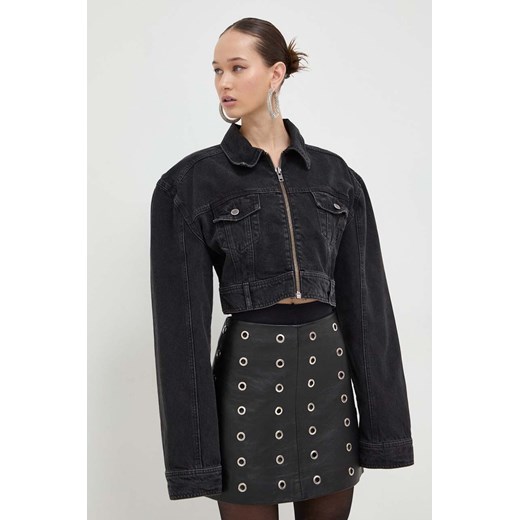 Rotate kurtka damski kolor czarny przejściowa ze sklepu ANSWEAR.com w kategorii Kurtki damskie - zdjęcie 167347874