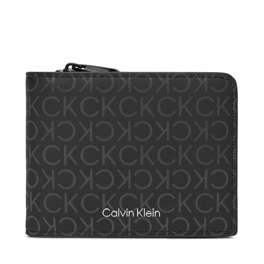 Duży Portfel Męski Calvin Klein Rubberized Bifold Half Z/A K50K511376 Czarny ze sklepu eobuwie.pl w kategorii Portfele męskie - zdjęcie 167357394