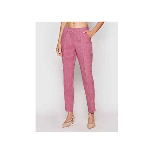 Weekend Max Mara Spodnie materiałowe Manna 51310411 Różowy Regular Fit 38 MODIVO wyprzedaż