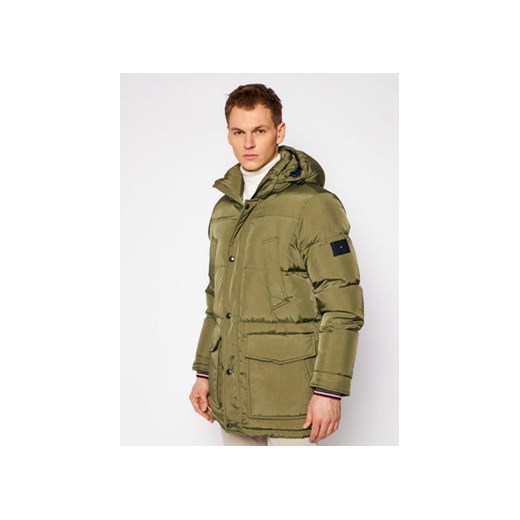 Tommy Hilfiger Kurtka puchowa Hdd MW0MW14889 Zielony Regular Fit Tommy Hilfiger XL wyprzedaż MODIVO