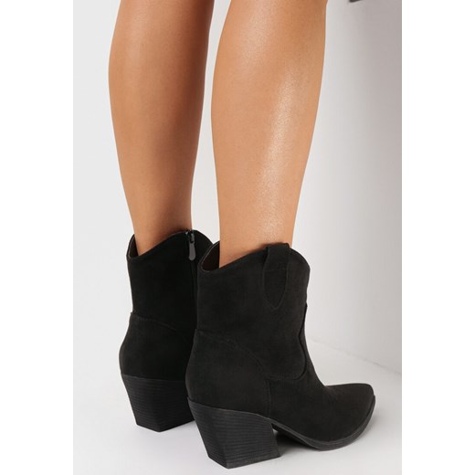 Czarne Botki Kowbojki na Niskim Słupku Joiena 41 okazja born2be.pl