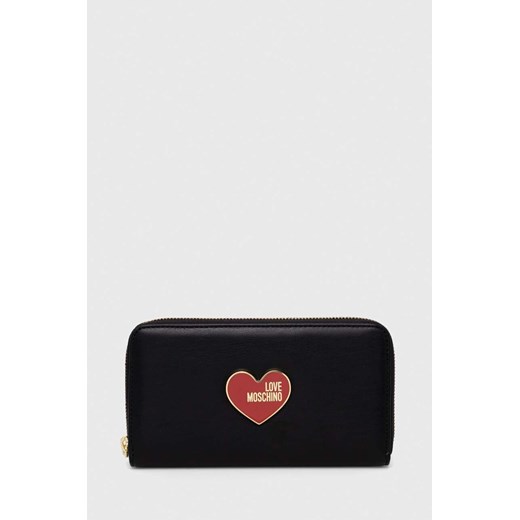 Love Moschino portfel damski kolor czarny ze sklepu ANSWEAR.com w kategorii Portfele damskie - zdjęcie 167364604