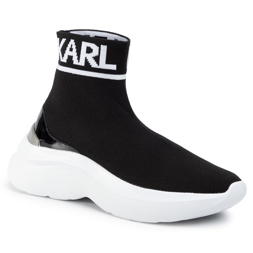 Sneakersy KARL LAGERFELD KL61850 Black Kint Textile W/White Karl Lagerfeld 39 eobuwie.pl