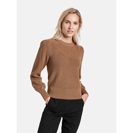 TAIFUN Sweter w kolorze jasnobrązowym ze sklepu Limango Polska w kategorii Swetry damskie - zdjęcie 167365324