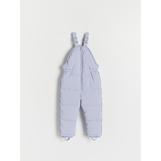 Reserved - Ocieplane spodnie na szelkach - jasnoniebieski ze sklepu Reserved w kategorii Spodnie i półśpiochy - zdjęcie 167366253
