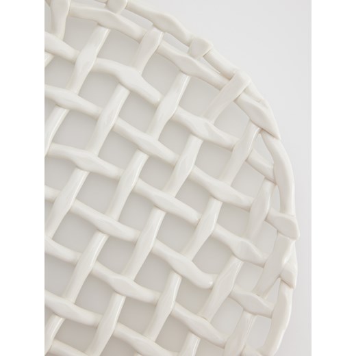 Reserved - Ceramiczna taca dekoracyjna - złamana biel Reserved ONE SIZE Reserved