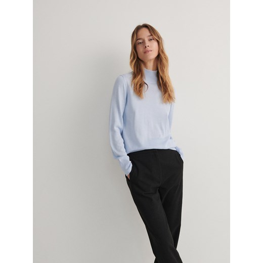 Reserved - Spodnie z melanżowej tkaniny - czarny Reserved S Reserved