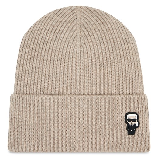 Czapka KARL LAGERFELD Ikonik 226W3410 Beige A182 Karl Lagerfeld one size eobuwie.pl