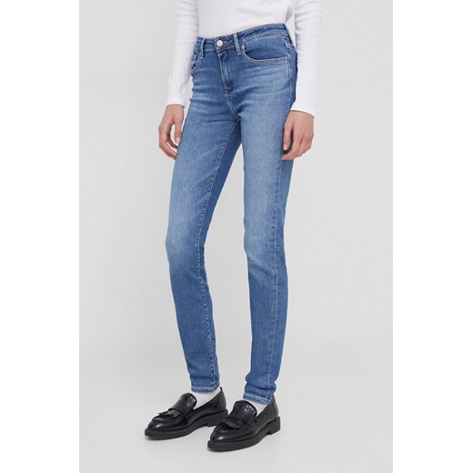 Tommy Hilfiger jeansy Como damskie kolor niebieski WW0WW40633 ze sklepu ANSWEAR.com w kategorii Jeansy damskie - zdjęcie 167375901