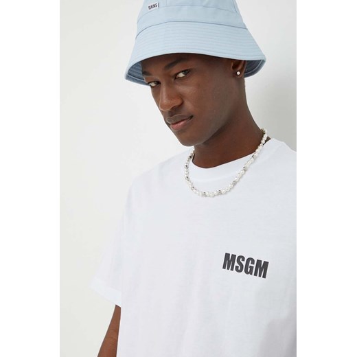 T-shirt męski MSGM biały młodzieżowy 