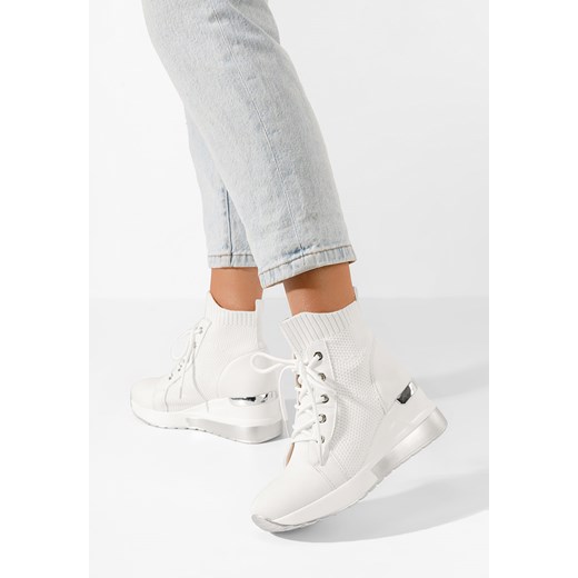 Białe sneakersy na koturnie Midian V2 ze sklepu Zapatos w kategorii Buty sportowe damskie - zdjęcie 167376861