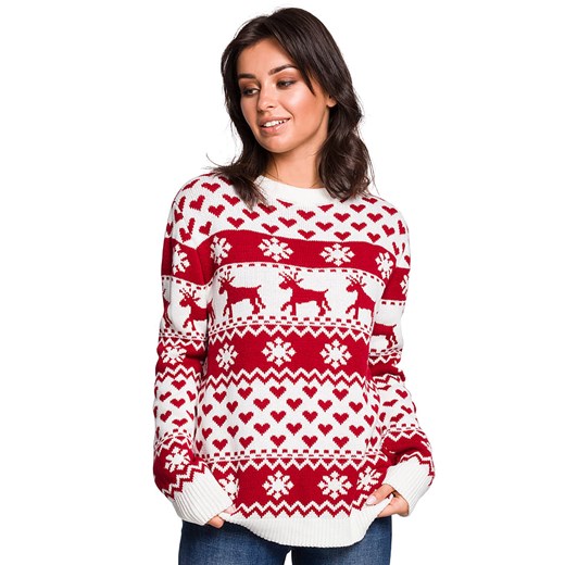 Be Wear Sweter w kolorze czerwonym ze sklepu Limango Polska w kategorii Swetry damskie - zdjęcie 167379293