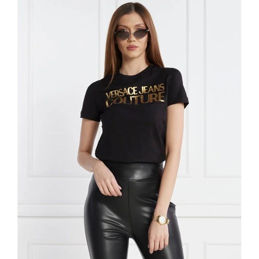 Versace Jeans Couture T-shirt | Regular Fit ze sklepu Gomez Fashion Store w kategorii Bluzki damskie - zdjęcie 167379480