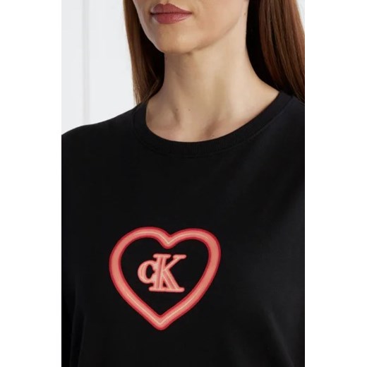 Bluza damska czarna Calvin Klein Underwear z napisem 