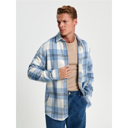 Sinsay - Koszula w kratę - błękitny ze sklepu Sinsay w kategorii Koszule męskie - zdjęcie 167383750