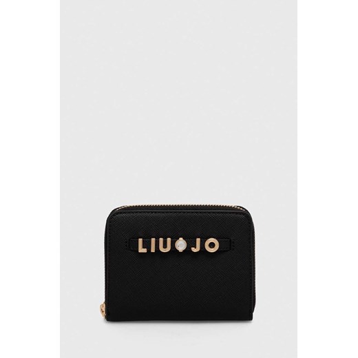 Liu Jo portfel damski kolor czarny ze sklepu ANSWEAR.com w kategorii Portfele damskie - zdjęcie 167387270
