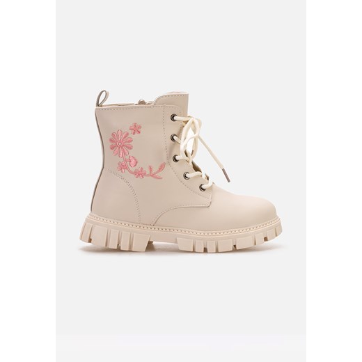Beżowe botki dziewczęce Torria ze sklepu Zapatos w kategorii Buty zimowe dziecięce - zdjęcie 167390730