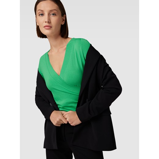 Bluzka z długim rękawem w stylu kopertowym model ‘ALAYJA’ XS Peek&Cloppenburg 
